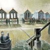 Eric Ravilious Greetings Cards: ‘Aldeburgh Bathing Machines’.