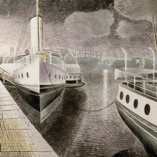 Eric Ravilious Postcards: ‘Bristol Docks’, Eric Ravilious, watercolour, 1938.