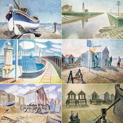 The Eric Ravilious By The Sea Postcard Collection.