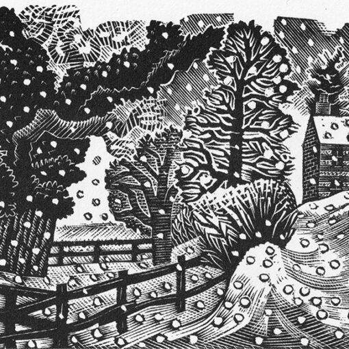 Eric Ravilious: 'Considerable Falls of Snow', wood engraving, 1938.