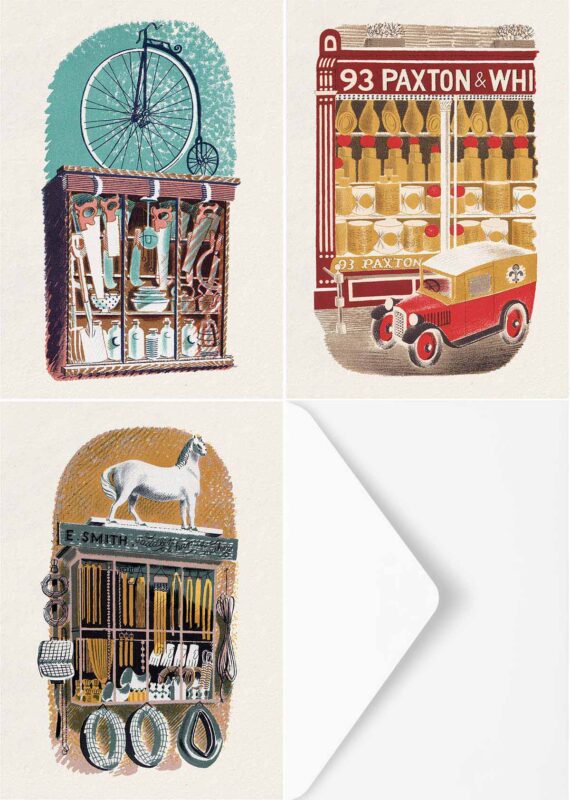 Eric Ravilious Shopping Eric Ravilious High Street Greetings Card Collection (No. 2). - Eric ...