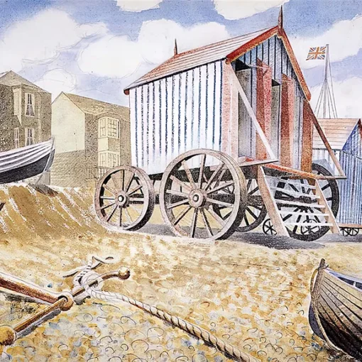 Eric Ravilious 'Late August Beach, Aldeburgh', 1938.