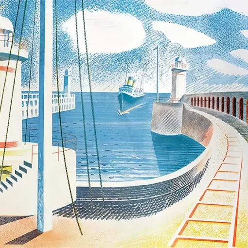 Eric Ravilious 'Newhaven Harbour', 1937.