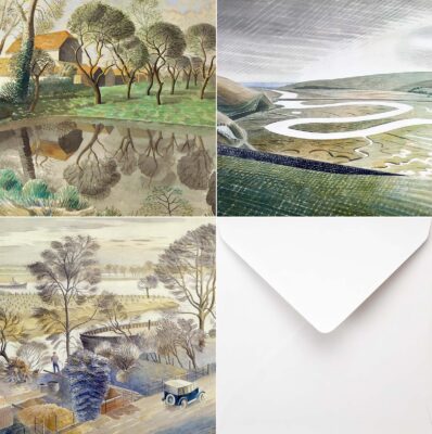 The Eric Ravilious Rivers and Ponds Greetings Card Collection.