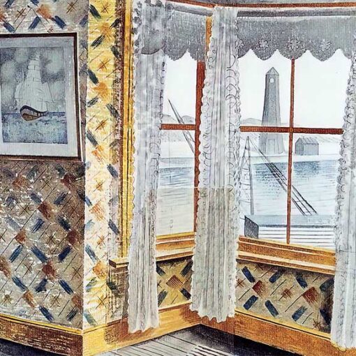 Eric Ravilious Room at the William the Conqueror, watercolour, 1938.