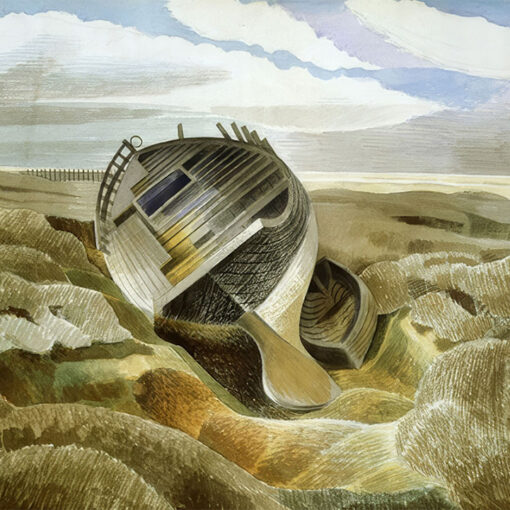 Eric Ravilious Postcards: ‘Salt Marsh’, Eric Ravilious, watercolour, 1938.