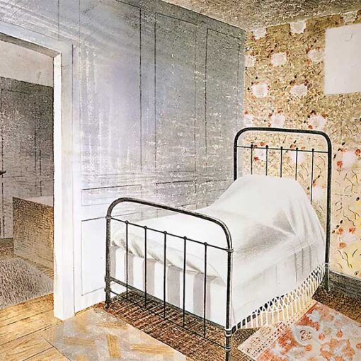 Eric Ravilious: The Bedstead, watercolour, 1939.