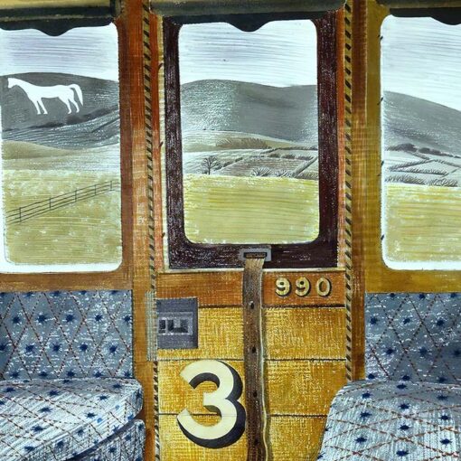 Eric Ravilious 'Train Landscape' Greetings Card Greetings Card (Landscape version).