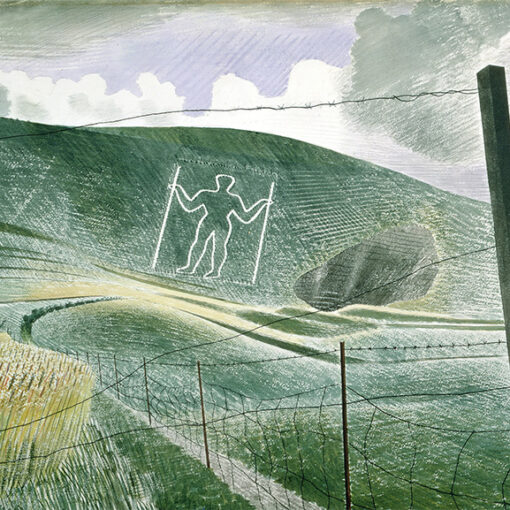Eric Ravilious ‘The Wilmington Giant’, watercolour, 1939.