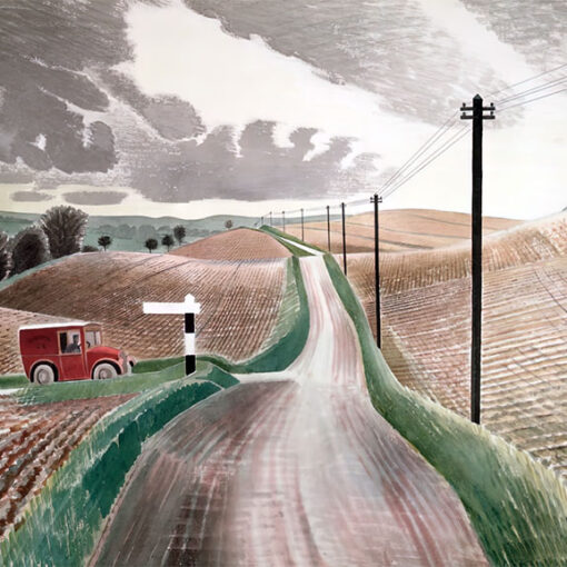 Eric Ravilious ‘Wiltshire Landscape’, watercolour, 1937.