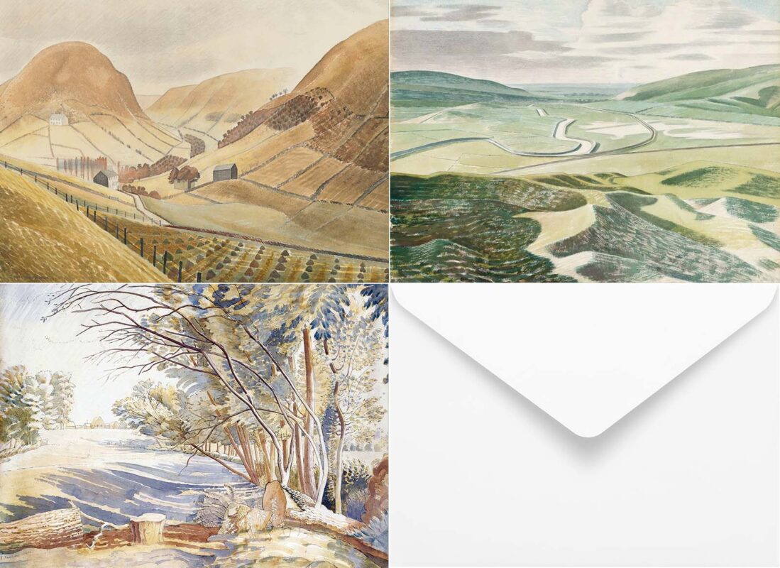 Eric Ravilious Border Eric Ravilious 'Fields, Farms and Floods' Greetings Card Collection ...