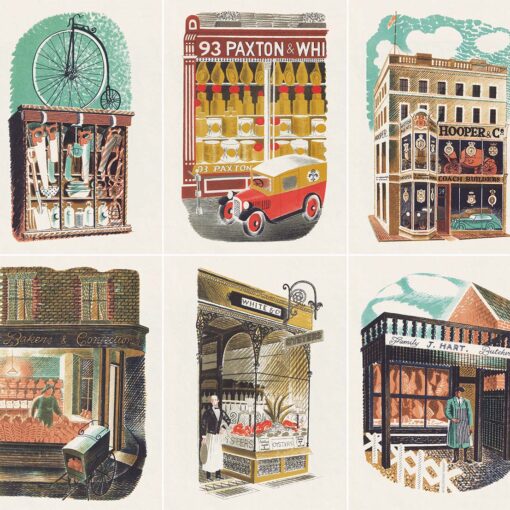 Eric Ravilious 'High Street' Postcard Collection (No. 1).