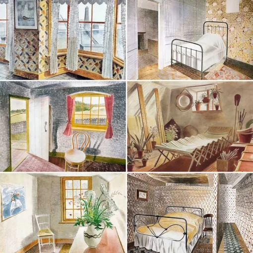 Eric Ravilious Indoors Postcard Collection.